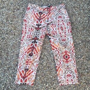 Chico's capri/cropped Ikat print pants - Chico's size 1.5